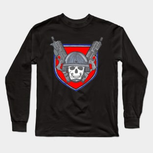 Star Gate Fire Team Emblem with P-90 Long Sleeve T-Shirt